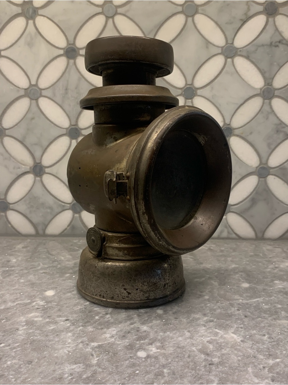 Antique Brass Bicycle Headlamp – Early 1900s- Great For Decorating